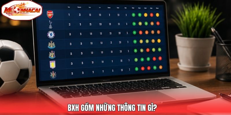 BXH gồm những thông tin gì?