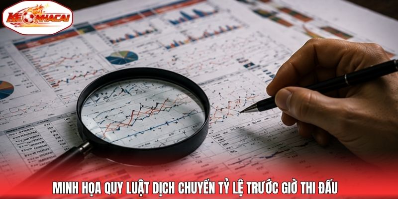 Minh họa quy luật dịch chuyển tỷ lệ trước giờ thi đấu